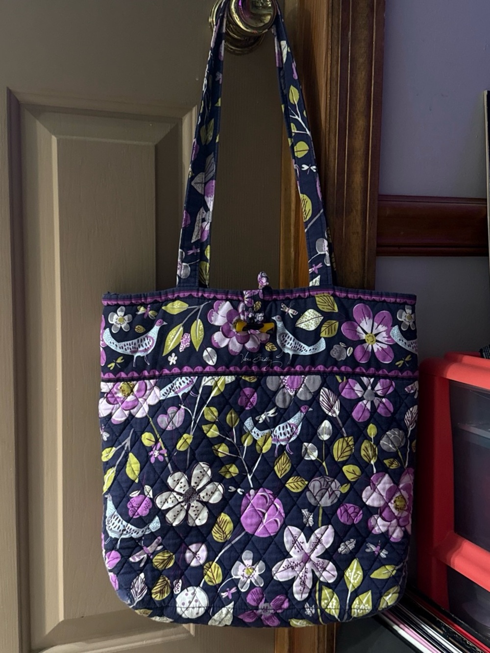 floral vera bradley tote bag